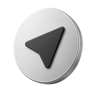 Op de pagina voor contactopname staat een decoratief 3D-pictogram met verzendpijl